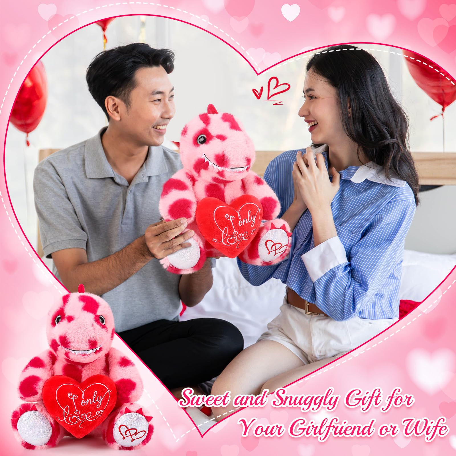 Amazon.com: Kasyat Valentine Gift 12'' Big Dinosaur Stuffed with